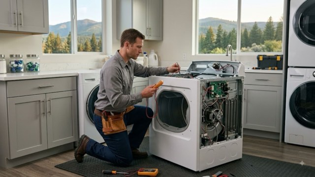 Dryer Repair in progress at a Laredo, TX home