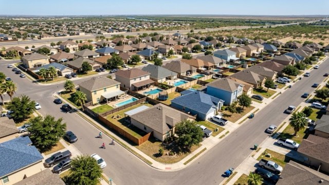 Laredo, Texas residential neighborhood street